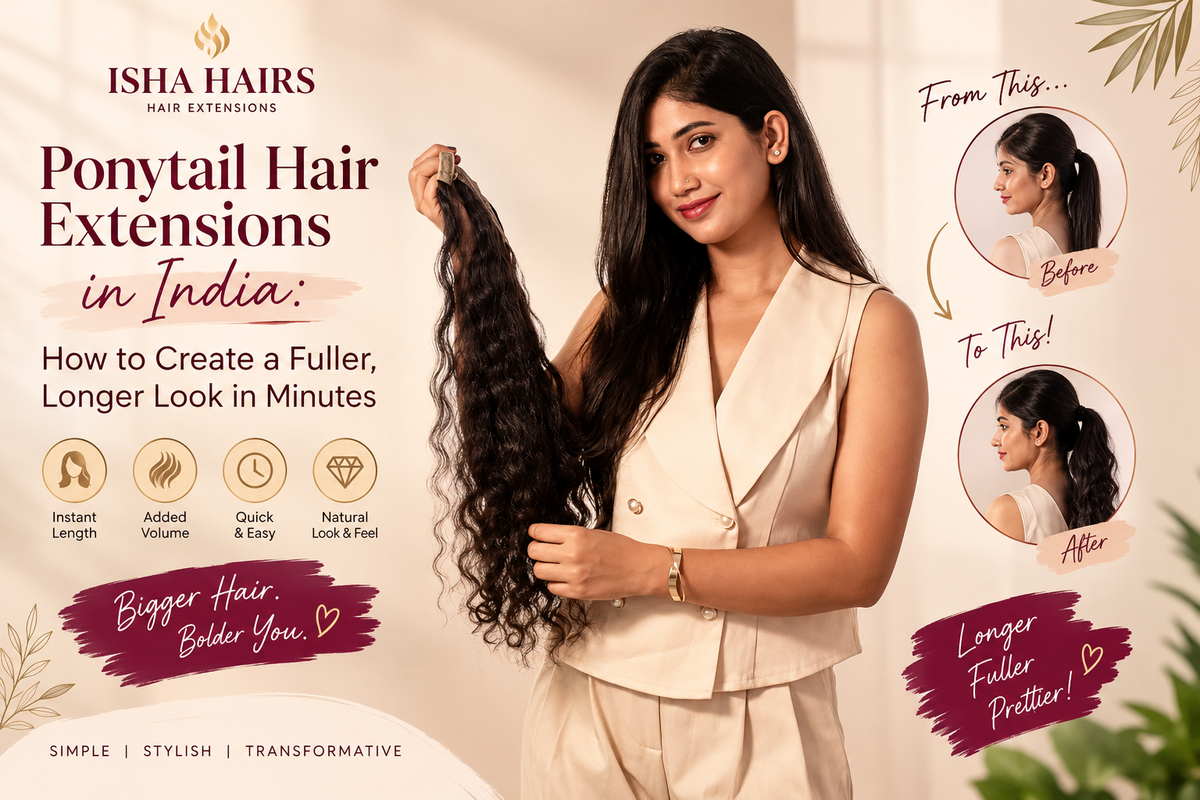Ponytail Hair Extensions in India: How to Create a Fuller, Longer Look in Minutes